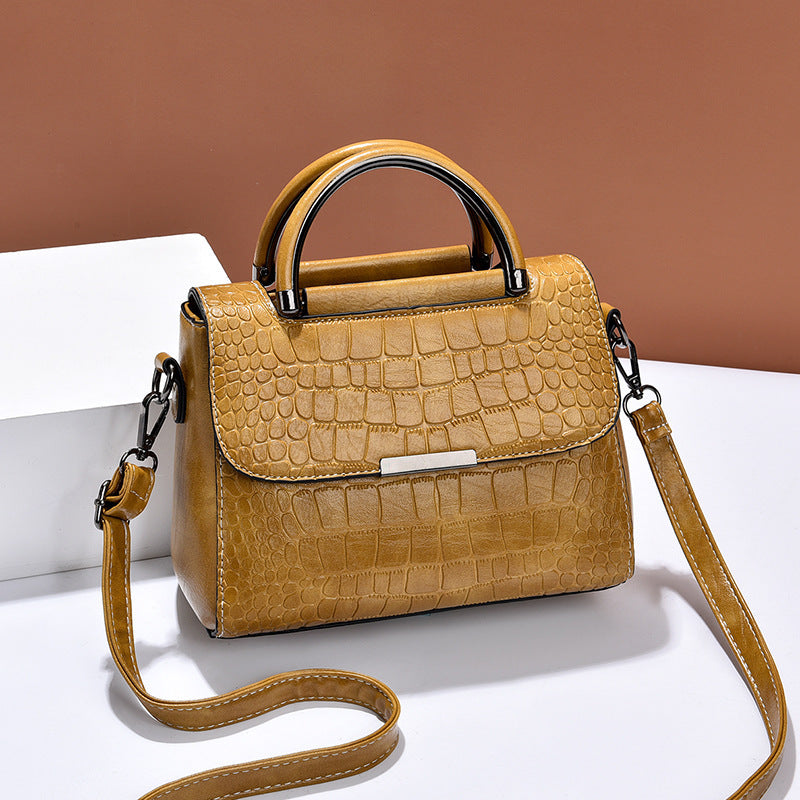Stone-pattern Handbag Autumnwinter New Korean-style Shoulder Crossbody Bag