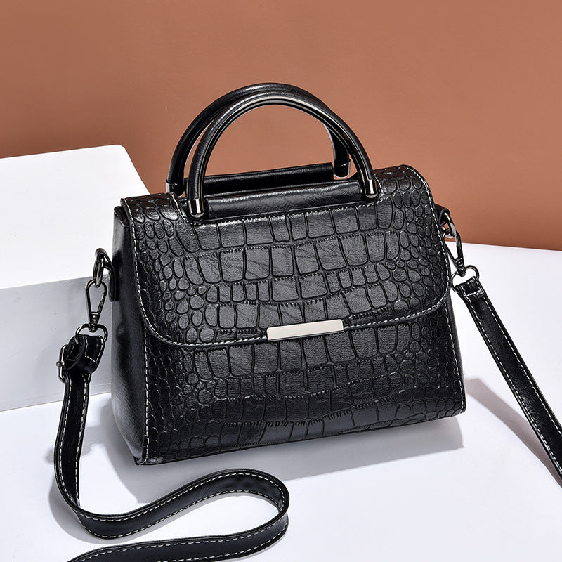 Stone-pattern Handbag Autumnwinter New Korean-style Shoulder Crossbody Bag