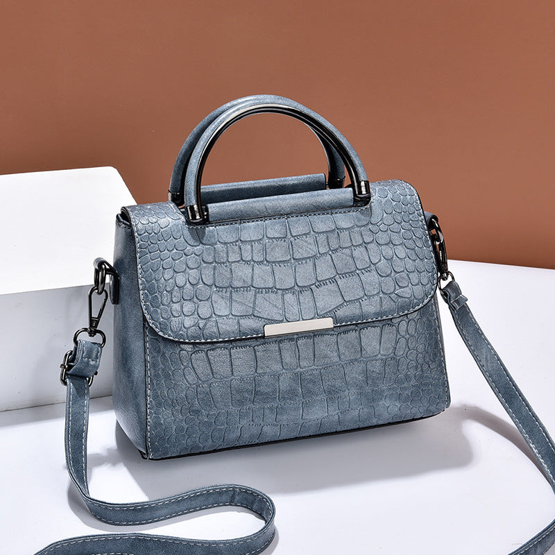 Stone-pattern Handbag Autumnwinter New Korean-style Shoulder Crossbody Bag