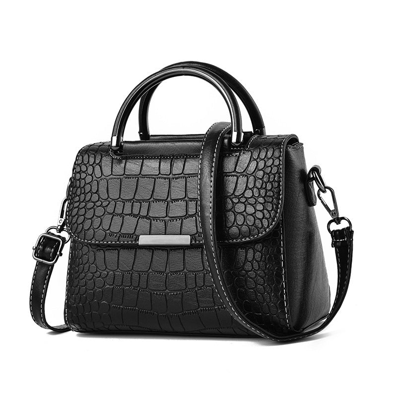 Stone-pattern Handbag Autumnwinter New Korean-style Shoulder Crossbody Bag